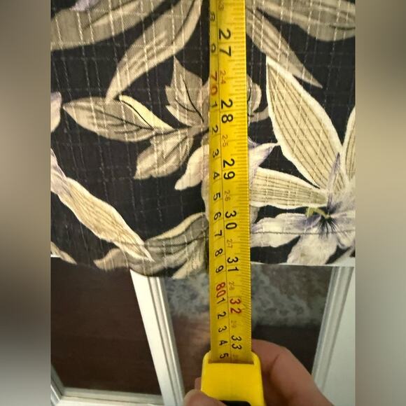 VTG Neiman Marcus Men’s black SILK Leaf Palm Tree Hawaiian cabana Shirt M - Picture 9 of 9